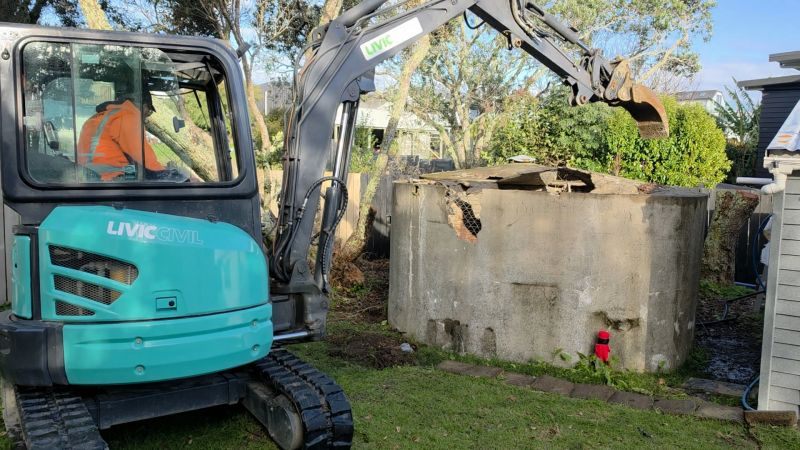 Photograph from the Army Bay tank replacement project.