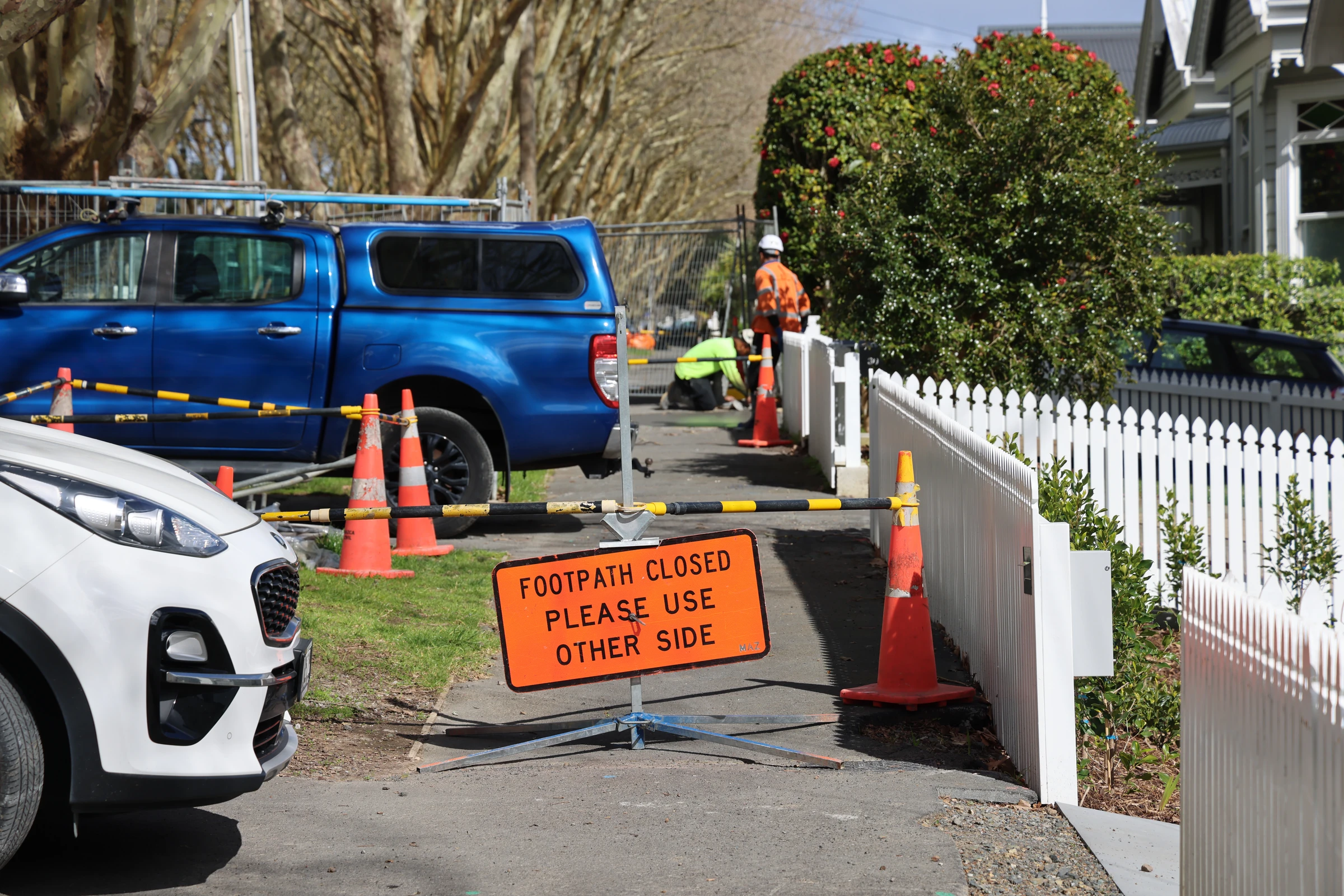 Footpath closed for civil works.