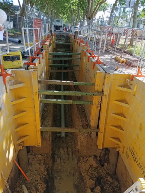 Drainage construction works.