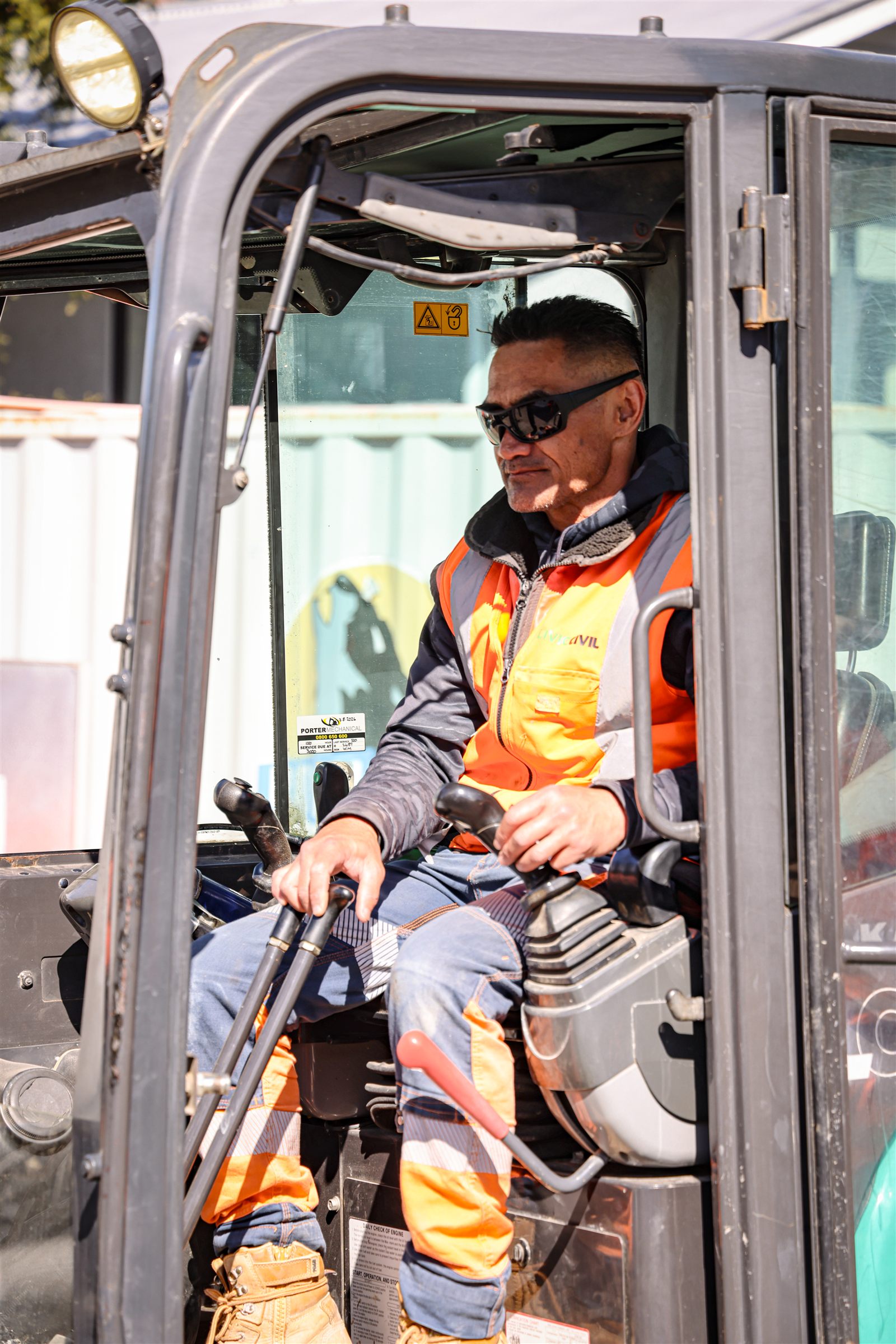 Livic Civil crew members at a work site.