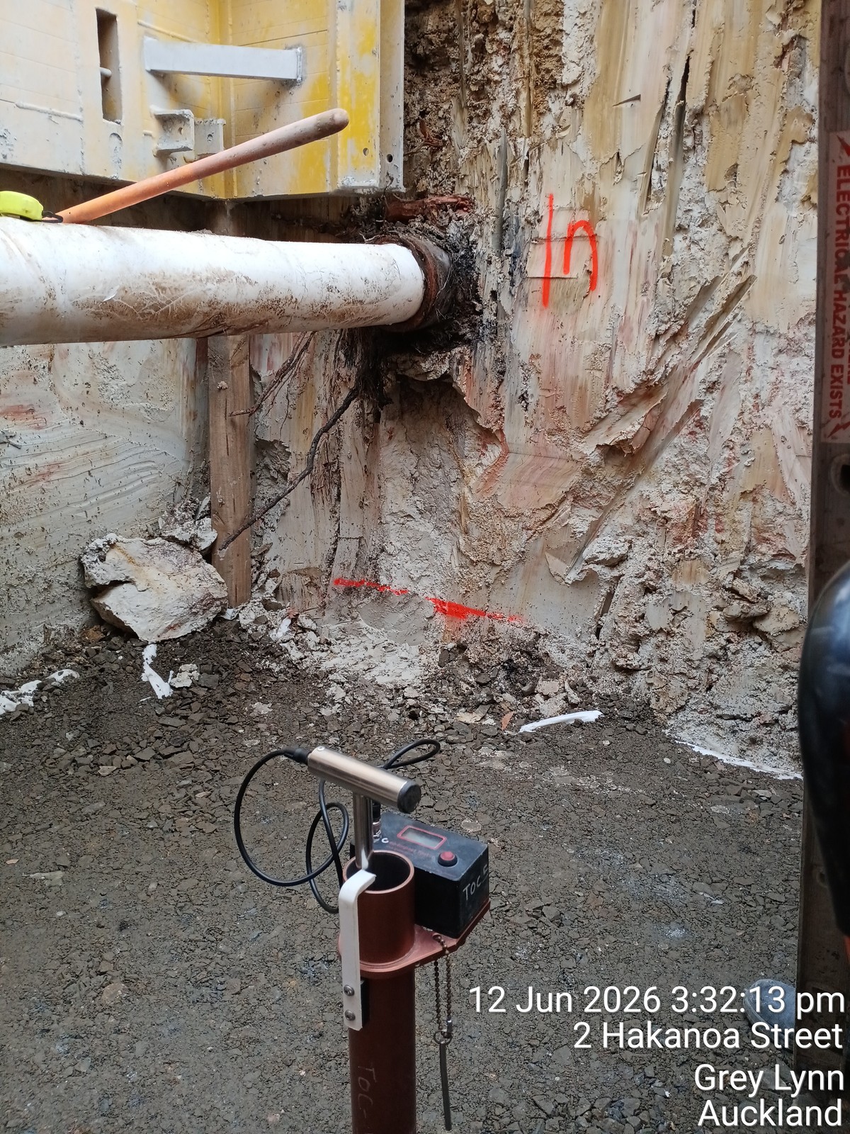 Photograph of civil and stormwater construction at Hakanoa Street.