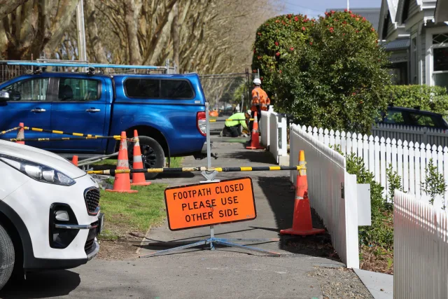 Footpath closed for civil works.